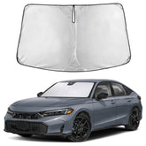 Autovir front view showing full windshield coverage and sun protection