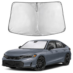 Autovir front view showing full windshield coverage and sun protection
