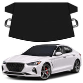 Autovir front view on car showing full windshield protection and quick removal benefit