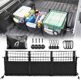 AUTOWN front view showing entire cargo net and benefits of organization