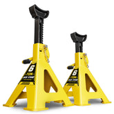AUTOWN jack stands front view showing sturdy pair and stable base, improved safety