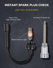 AUTOWN spark plug testers used alongside compression gauge for diagnosis