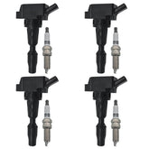 Autowxjq front packaging set of 4 shows ready-to-install plugs