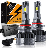 Auxbeam 9005 front view showing compact housing and bright lens for improved visibility