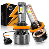 Auxbeam F18 front view showing compact housing and brighter light output