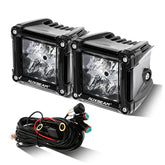 Auxbeam FA Series front view showing compact cube and bright faceplate for improved road visibility