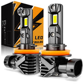 Auxbeam Q15 front view showing compact fog light housing and lens, improves visibility