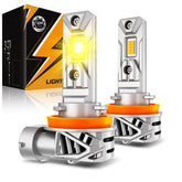 Auxbeam Q26 front view showing compact metal body and focused beam benefit