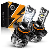 Auxbeam Q5 front view showing compact housing and lens for bright fog lighting