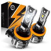 Auxbeam Q5 front view showing compact housing and brighter beam