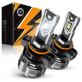 Auxbeam Q5 front view showing housing and lens for improved road illumination