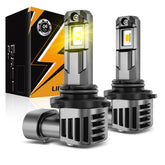 Auxbeam Q6 9006 front view showing durable housing and bright lens