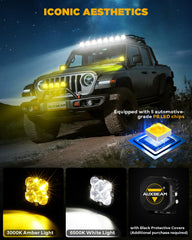 Auxbeam pod mounted on vehicle bumper demonstrating installation versatility