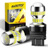 AUXITO 3157 front view showing bulb shape and bright output for clearer reversing