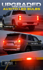 AUXITO installed in vehicle brake light housing, improves rear visibility for safety