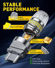 AUXITO bulb installed in reverse light showing clearer illumination while parking