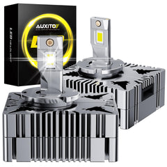 AUXITO D5S front view showing sleek housing and bright LED output benefit increased visibility