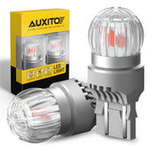 AUXITO front packaging showing red 7443 bulbs and bright brake upgrade benefit