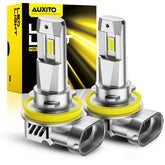 AUXITO H11 front view pack of two showing plug-and-play fit and bright output