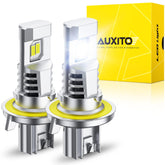 AUXITO H13 front view showing compact halogen-size design and brighter lighting