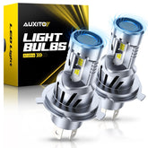 AUXITO front packaging showing bulb pair and features for easy selection