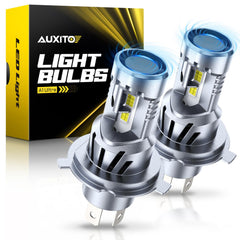 AUXITO front packaging showing bulb pair and features for easy selection