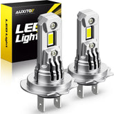 AUXITO front packaging showing two H7 LED bulbs and benefits