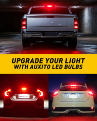 AUXITO bulb installed in third brake light demonstrating clearer rear signaling