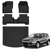 AUXKO front driver floor mat showing precise fit and protection