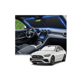 AuyNeas front view fit on Benz C-Class windshield showing precise coverage benefit