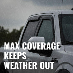 Auto Ventshade installed rear door ventvisor illustrating weather protection benefit