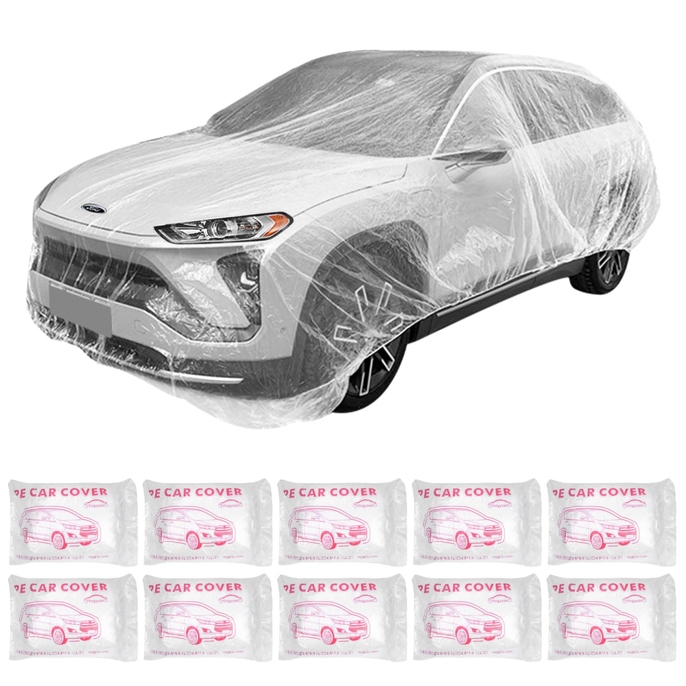 awagas front view of full clear car cover showing full protection benefit