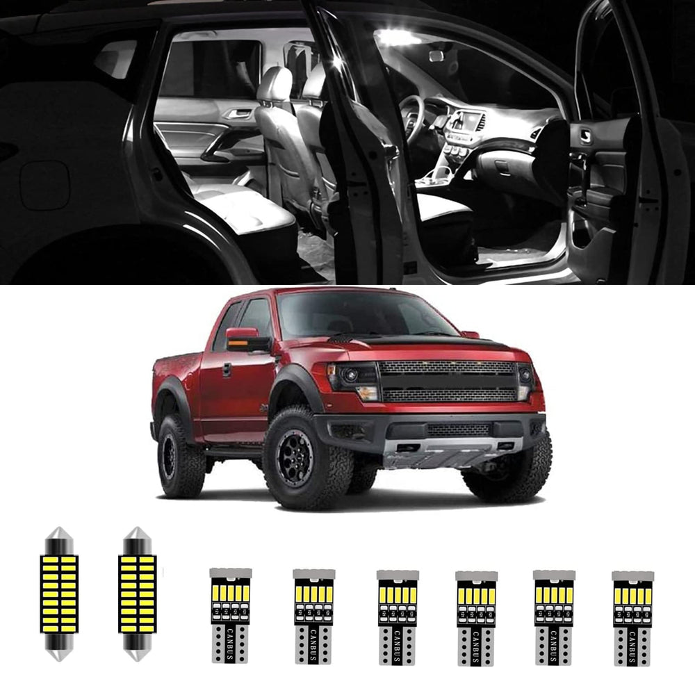 AWALITED front packaging showing full 9-piece F-150 LED kit and contents for easy selection