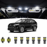 AWALITED product box showing complete 10-piece RAV4 LED kit and contents, clear upgrade benefit