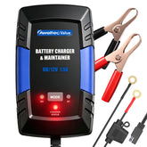 AWELTEC front view of charger showing compact design and easy storage benefit