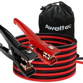 AWELTEC front view packaging showing jumper cables and bag for easy storage