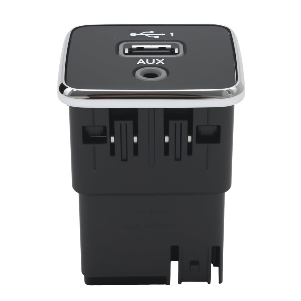 AXGSRV front view USB AUX socket showing ports and clean fit
