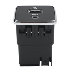 AXGSRV front view USB AUX socket showing ports and clean fit
