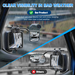 AXIMIRON detail of convex secondary mirror reducing blind spots near vehicle