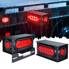 Axiraminora close-up of oval tail LEDs highlighting bright dual-intensity stop and tail