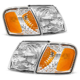 AXLAHA chrome headlight pair showing front packaging and fit benefit
