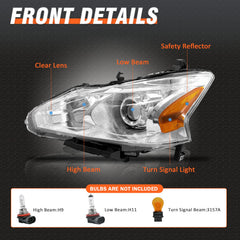 AXLAHA passenger side headlight angled view illustrating exact-fit contours and clarity