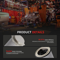 AxleyHub filter side profile showing construction and durability benefit