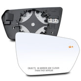 AZ-HAPPYMALL front view of passenger right mirror showing shape and finish, clear OEM fit