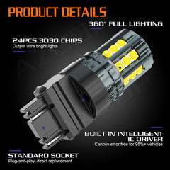 AZQOP close-up of 3030 SMD LEDs showing high-output chips for brighter backup lighting