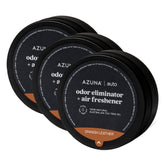 Azuna front packaging showing Spanish Leather pods and fresh benefit