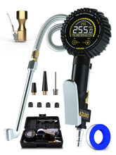 AZUNO inflator gauge front view shows controls and durable design for reliable pressure checks