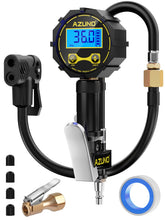 AZUNO inflator head front view showing durable construction and easy grip benefit