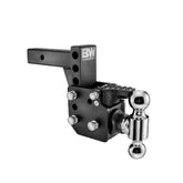 B&W Tow & Stow front view showing dual-ball and pintle combo for versatile towing