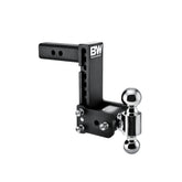 B&W Tow & Stow front view showing full ball mount and receiver fit benefits durability